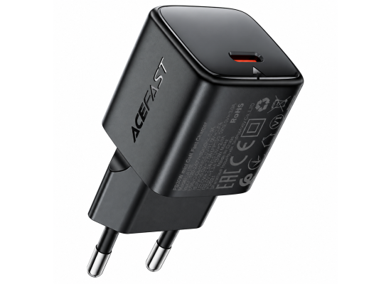 ACEFAST A118 30W GaN USB-C Fast Charger Set with P16 Cable EU Black